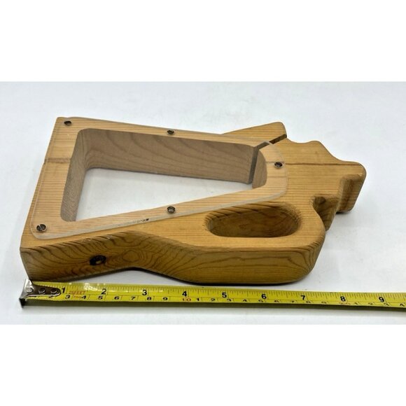 Piggy Bank Money Saving Coffee Pot Shaped Transparent Wooden Novelty Collectible - Picture 12 of 13